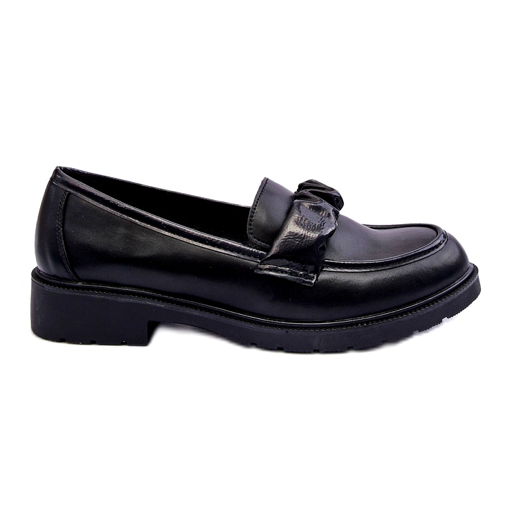 S.Barski Mocasines de cuero de cazón plano Negro con decoración S. Barski Hy335 S.Barski Mocasines de cuero de cazón plano Negro con decoración S. Barski Hy335