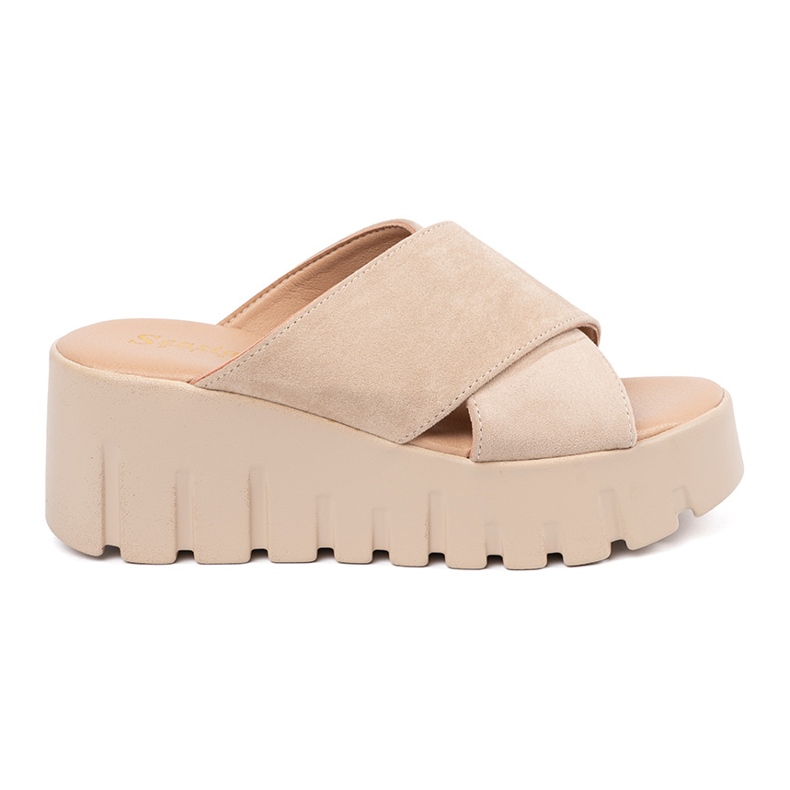 Seastar Sandalias cuña mujer ante beige