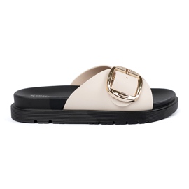 Seastar Light -Beige Femen's Flip Flip con una hebilla dorada Seastar Light -Beige Femen's Flip Flip con una hebilla dorada
