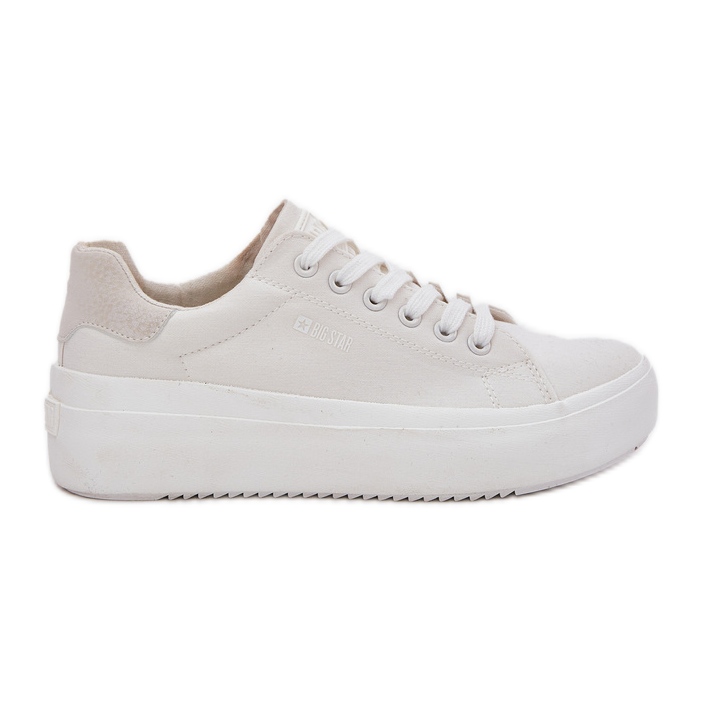 Zapatillas de deporte de material para mujeres en la plataforma blanca Big Star RR274463 blanco