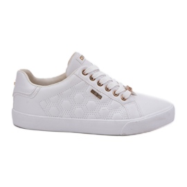 Zapatillas de deporte femeninas con cuero eco big star rr274322 blanco