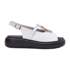 S.Barski Sandalias de mujer de cuero S. Barski GR51-603 White blanco S.Barski Sandalias de mujer de cuero S. Barski GR51-603 White blanco