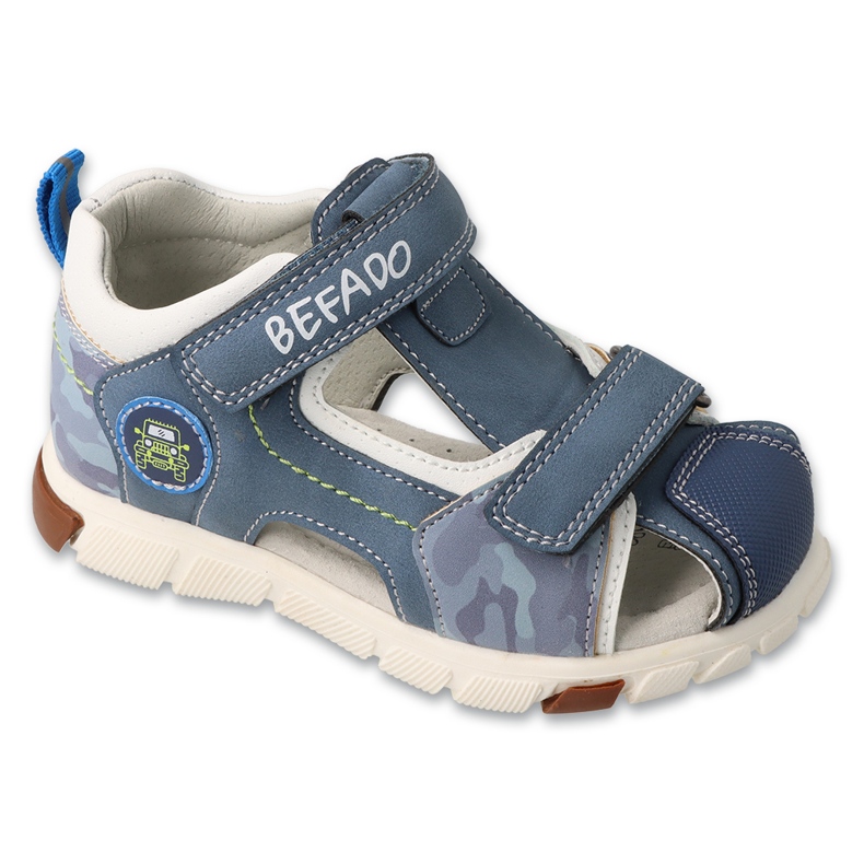 Sandalias infantiles de Befado 170p106 Inserto de cuero azul