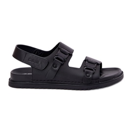 Big Star RR174086 Sandalias de cuero para hombres negro
