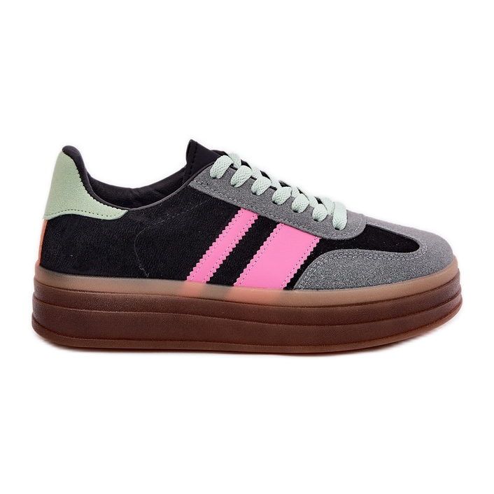Deportivas plataforma mujer negras negro
