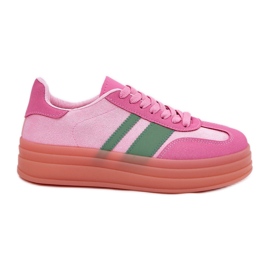 Zapatillas bajas en la plataforma rosa rosado