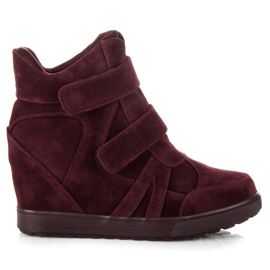 J. Star Deportivas de ante con velcro rojo
