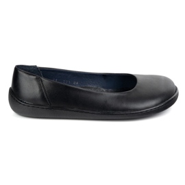 Olivier Slip de zapatos de cuero minimalista de mujer descalzo -en 1771pol negro