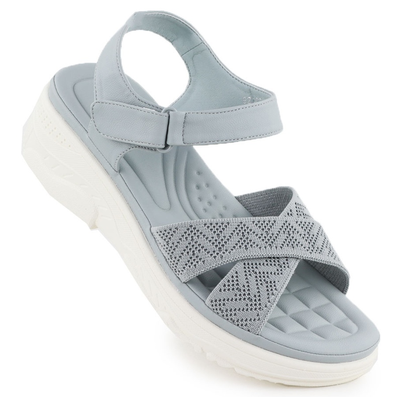 Sandalias para mujeres para cuñas azules Vinceza 92100