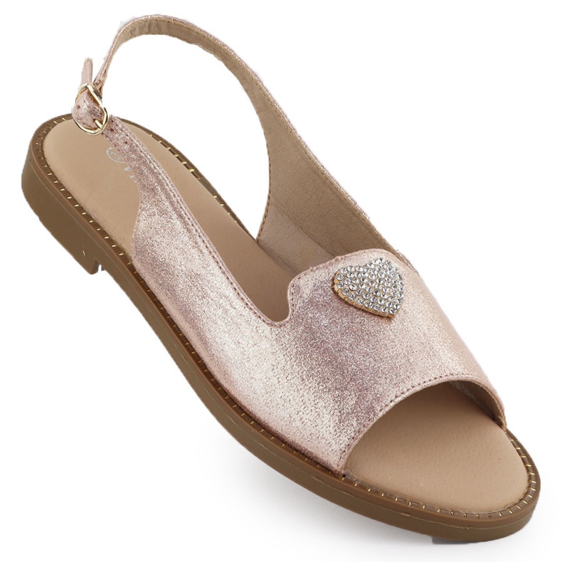 Sandalias de mujeres planas con Golden Vinceza 17384 dorado