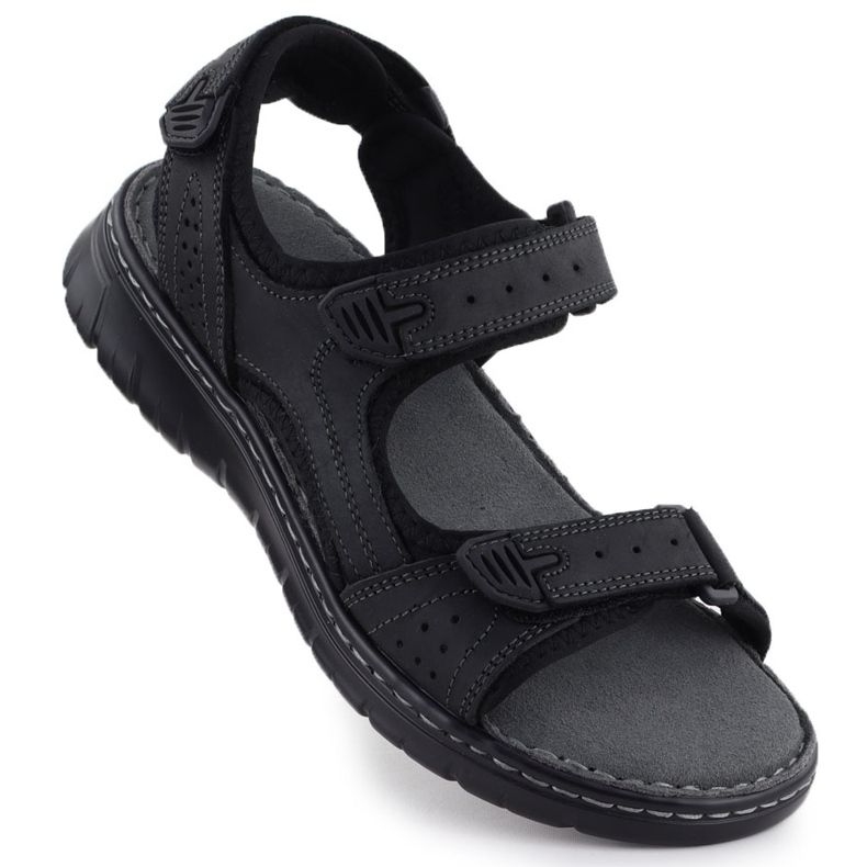 Sandalias de cuero Black McKeylor 95320 negro