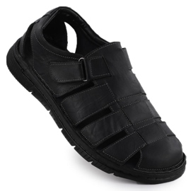 Zapatos de cuero para hombres a puertas negras T.Sokolski 1806 negro