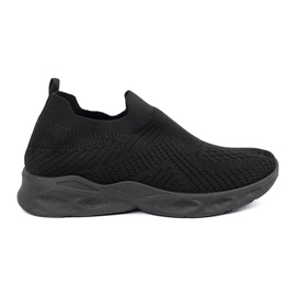 Botas deportivas para mujeres, resbalón negro