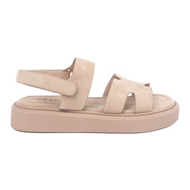 Seastar Sandalias beige en la plataforma con recortes