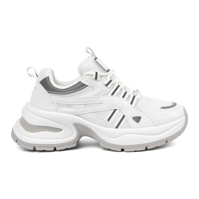 Shelvt Zapatos de plataforma blancos para mujer.