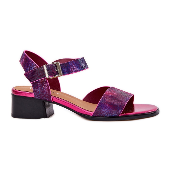 Maciejka N6802-15 Sandalias de fútbol de cuero rosado