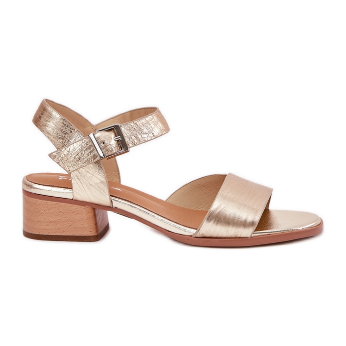 Maciejka N6802-25 Sandalias de cuero dorado
