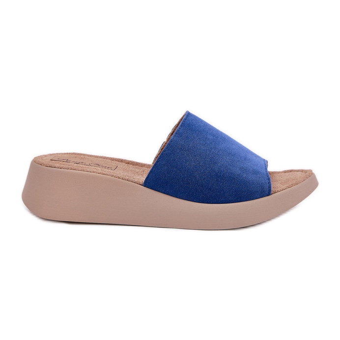 Flip fallas de gamuza para mujeres en el Panto Fino RR267041 Wedge Blue azul