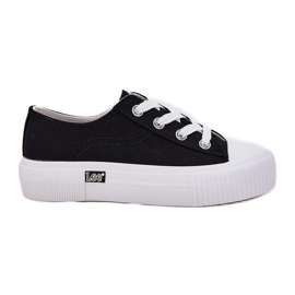 Zapatillas para mujeres en la plataforma Lee Isla C Women Low 50251001 Negro