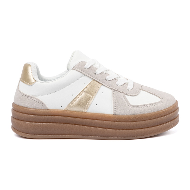 Shelvt Zapatos deportivos femeninos más gruesos blanco