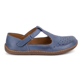 Olivier Zapatos descalzos de mujer hechos de cuero natural 1283 azul marino