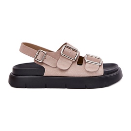 Sandalias de gamuza para mujeres con Big Star RR274663 CLAMPS PINK rosado