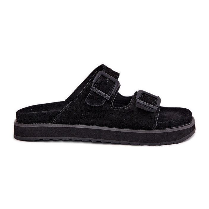 Flip de gamuza femenina con D.Franklin DFSH405001 abrazaderas negras negro