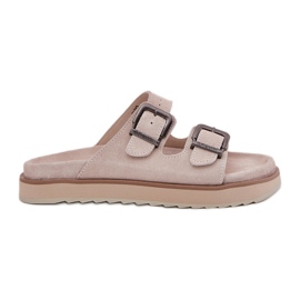 Flip de gamuza para mujeres con D.Franklin DFSH405001 Beige Heblas