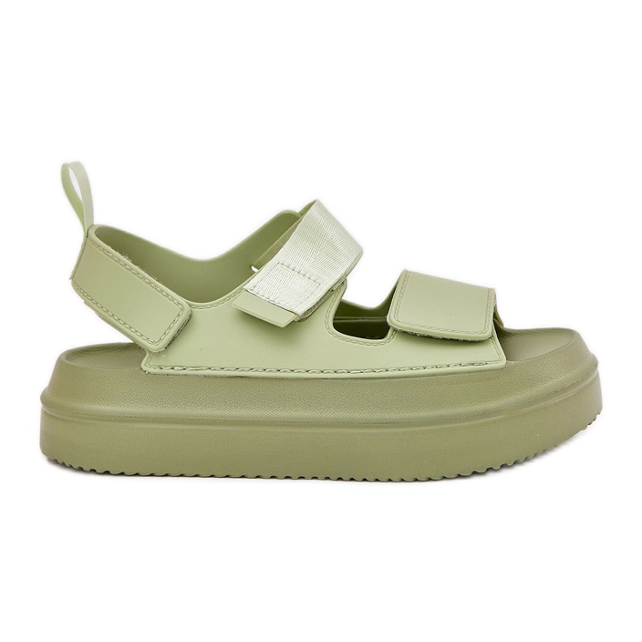 Inna Sandalias de mujeres en la plataforma con velcro verde