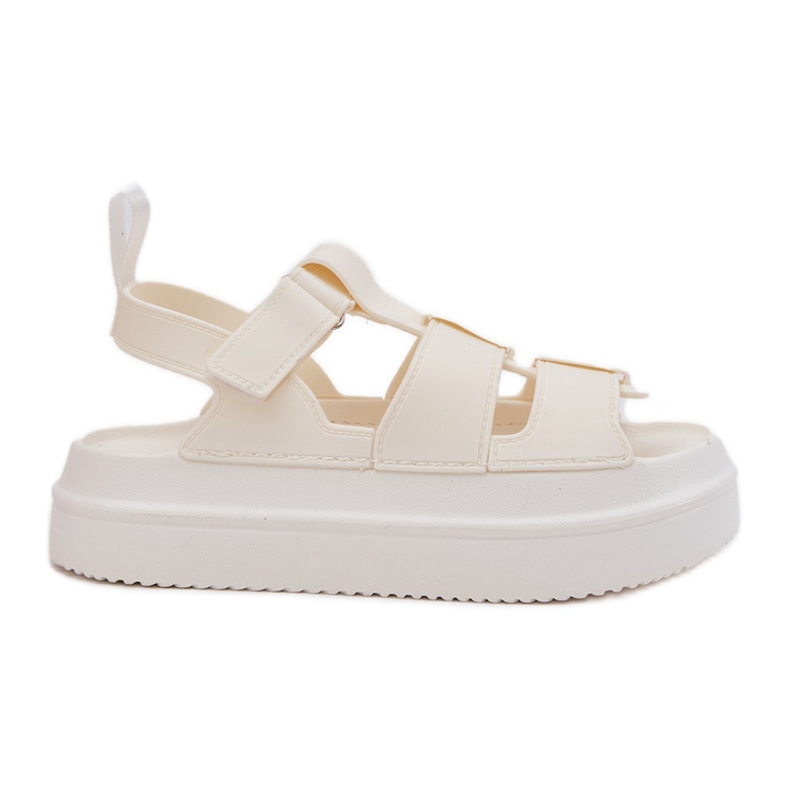 Inna Sandalias de mujeres en la plataforma ECRU blanco