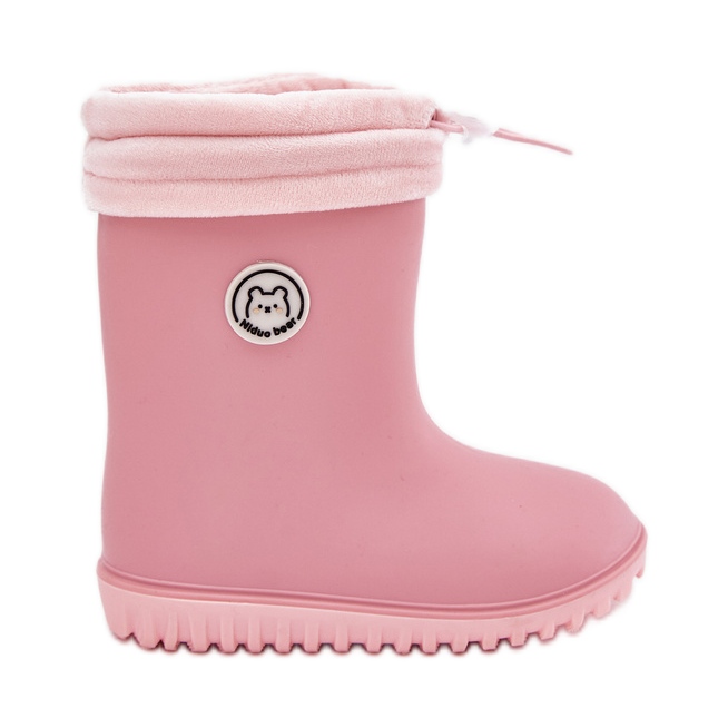 Inna Galoshes de niños con un calentador rosa rosado