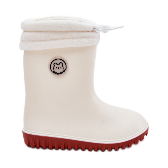 Inna Galoshes de niños con calentador de cuentas ligeras beige