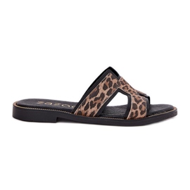 Flip de leopardo de cuero Flip Zazoo 40383 Negro Flip de leopardo de cuero Flip Zazoo 40383 Negro