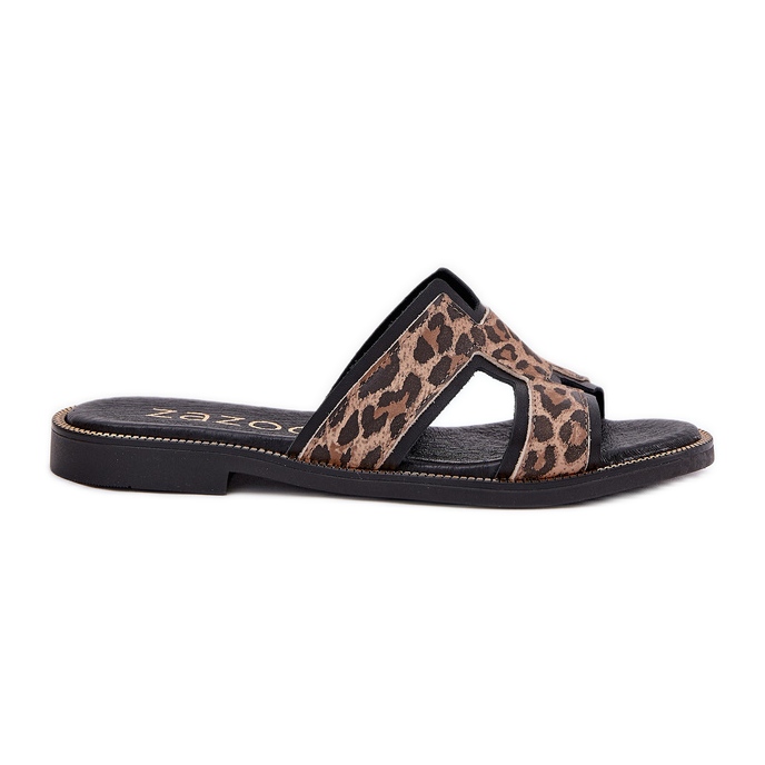 Flip de leopardo de cuero Flip Zazoo 40383 Negro