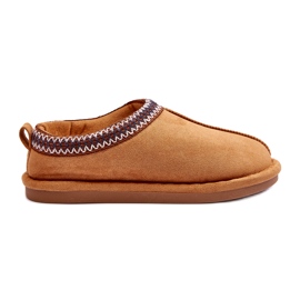 Zapatillas de ante mujeres con pieles beige-cámara