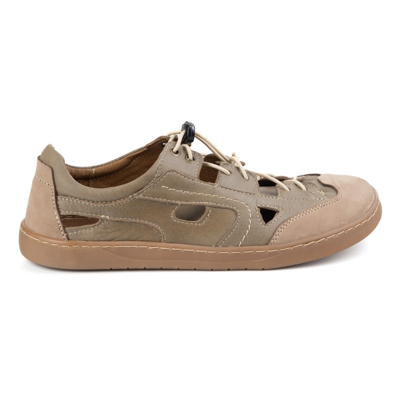 Zapatos de cuero descalzo para hombres Olivier 320kz con ventilación marrón