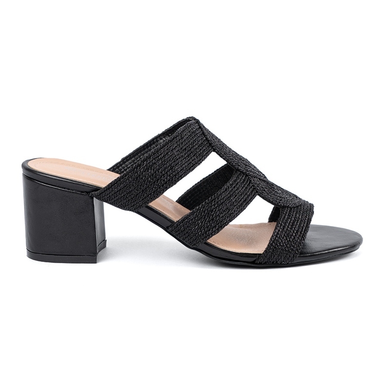 Shelvt Chanclas negras de cañón negro