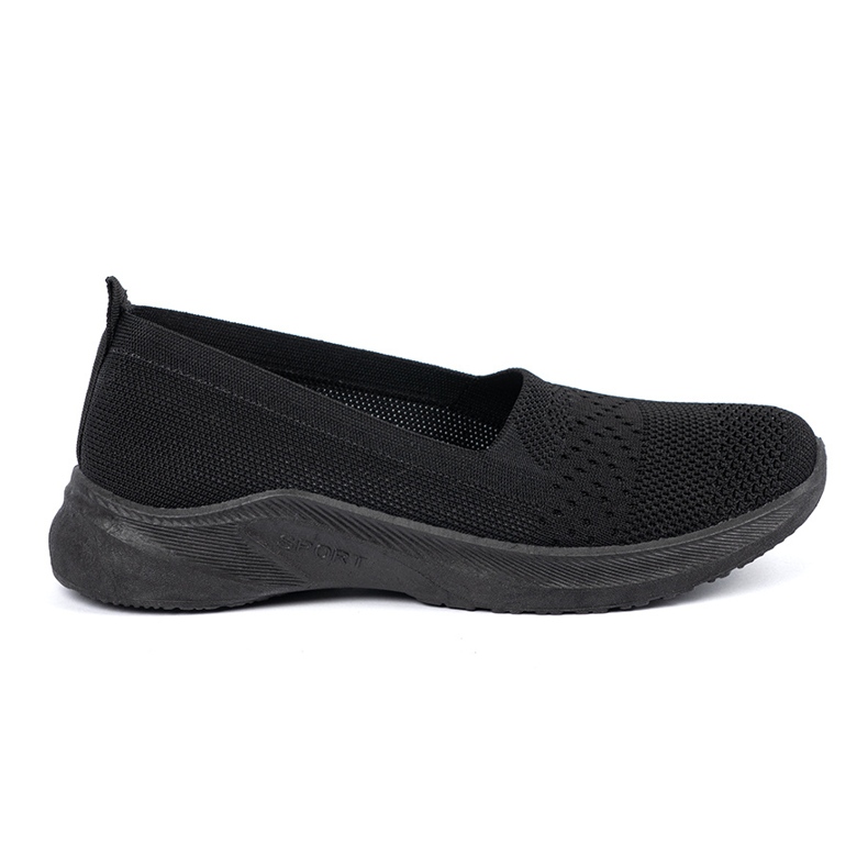 Shelvt Zapatillas deportivas negras sin cordones. negro