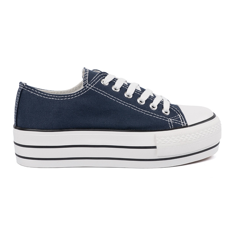 Shelvt Zapatillas de zapatillas azul marino de mujeres en la plataforma