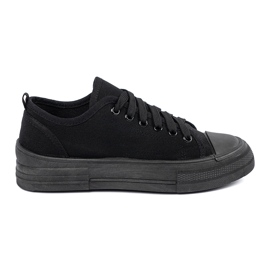 Shelvt Cómodas zapatillas negras con una parte superior corta negro