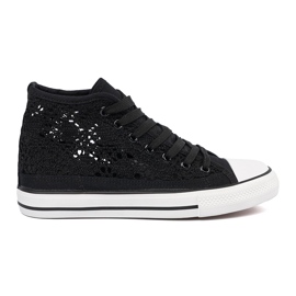 Shelvt Frework Black Sneakers High negro