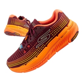 Zapatillas para correr skechers max amortiguación 220835/burg naranja