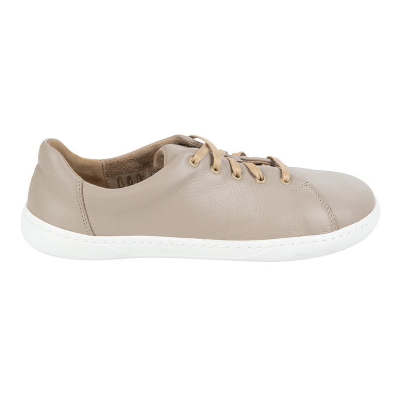 WASAK Zapatos de cuero minimalista de mujeres descalzos 0771W beige