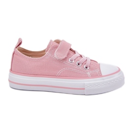 Inna Zapatillas de zapatillas para niños de velcro rosa