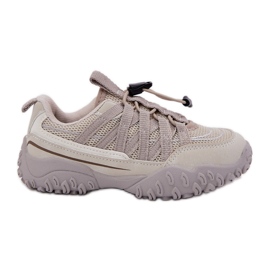 Inna Zapatillas para niños con escarabajo ligero beige