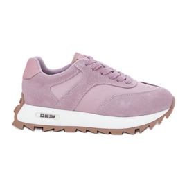 Zapatillas de ante en el sistema violeta Hi-Polish de la plataforma Big Star RR274900