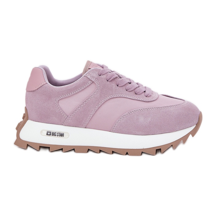 Zapatillas de ante en el sistema violeta Hi-Polish de la plataforma Big Star RR274900