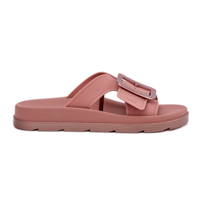 Flip fragantes chanclas para mujeres con una hebilla decorativa Zaxy RR285077 Pink sucio rosado