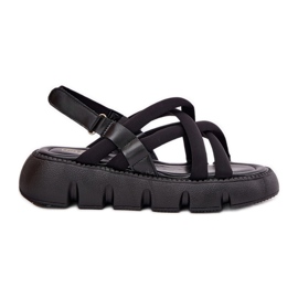 Inna Sandalias para mujeres en la plataforma con rayas negras negro Inna Sandalias para mujeres en la plataforma con rayas negras negro