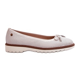 Bailarinas de Mujer Caladas en Piel Natural Maciejka P6509-11 Blanco